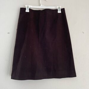 Neil Barrett brown faux leather zipper detail a-line skirt